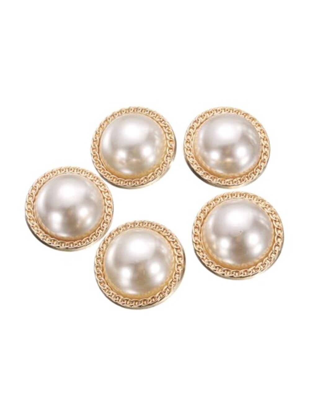 5 Pearl Gold Metal Sewing Buttons 25mm Coat Buttons DIY Craft